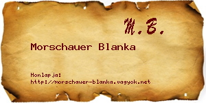 Morschauer Blanka névjegykártya